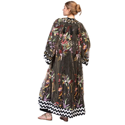 Red Carpet Drama Abaya Kimono