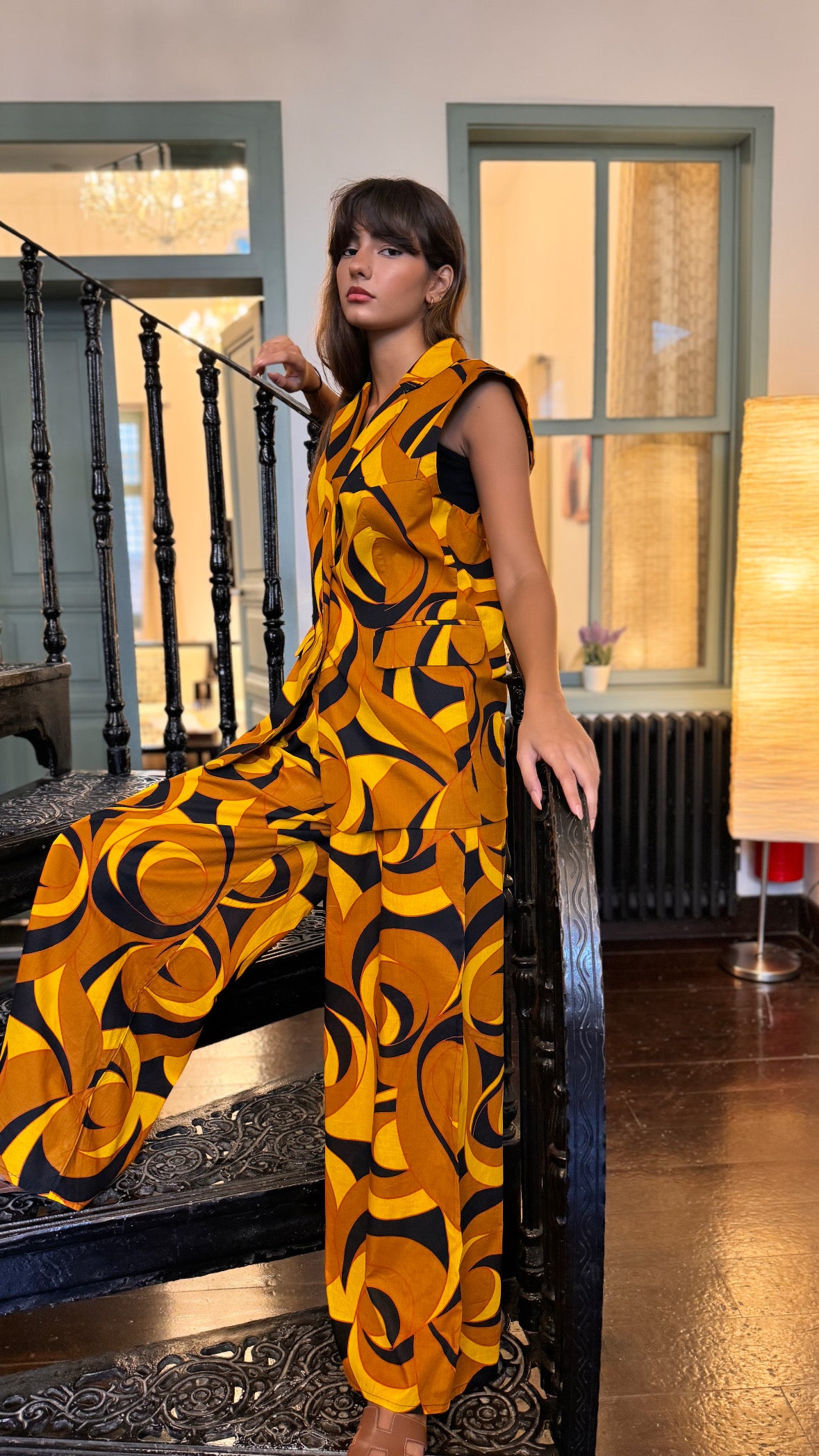 Vibrant Swirl African Print Two-Piece Set