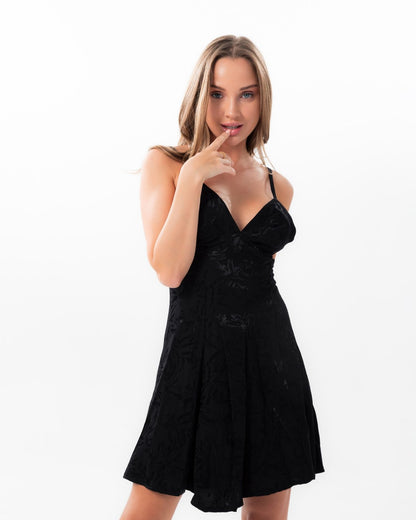 Black Jacquard Dress