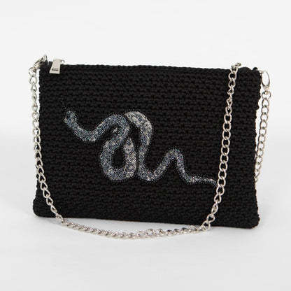 Snake Handcrafted Crochet Clutch – Beaded Design