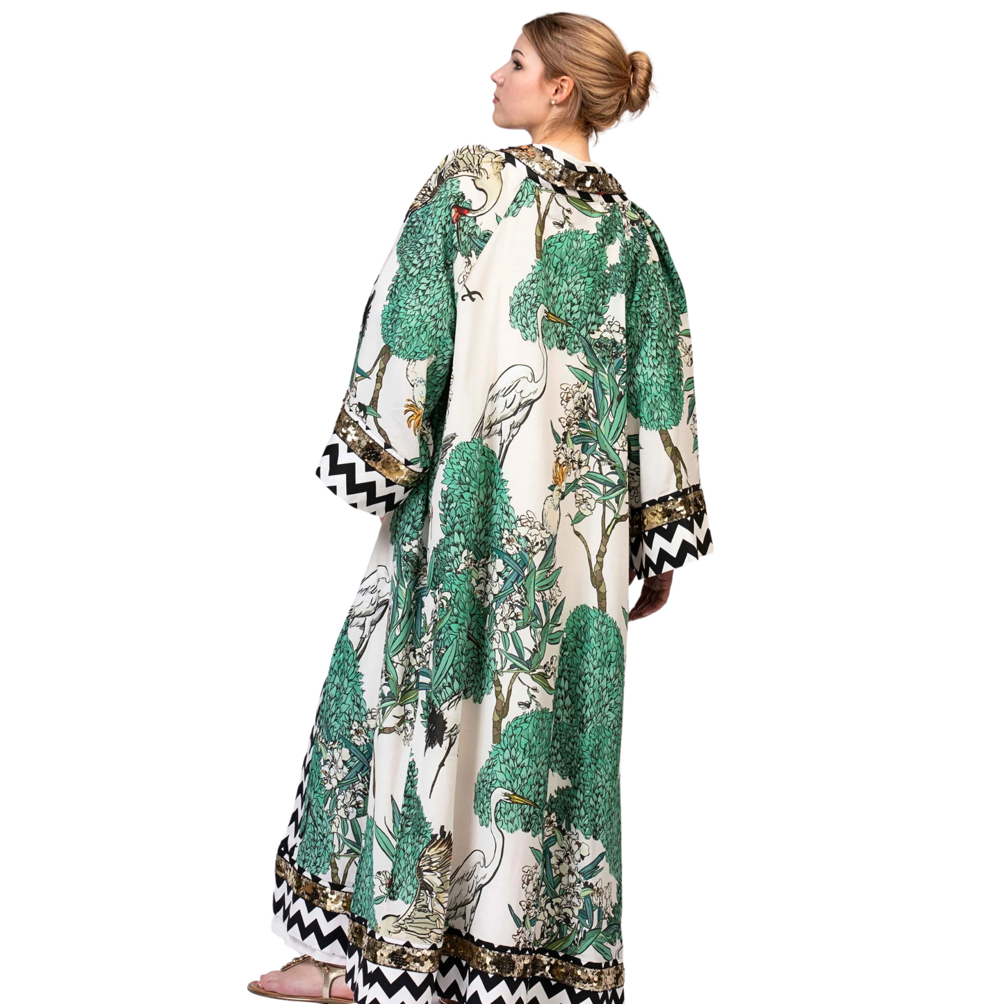 Heartbeat Oleander gold Abaya Kimono