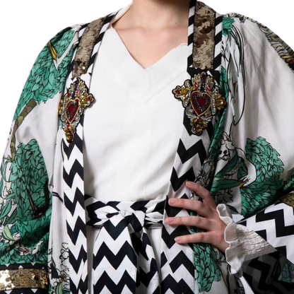 Heartbeat Oleander gold Abaya Kimono